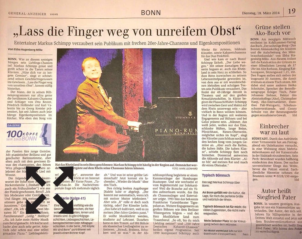 Generalanzeiger Bonn, Kritik Markus Schimpp